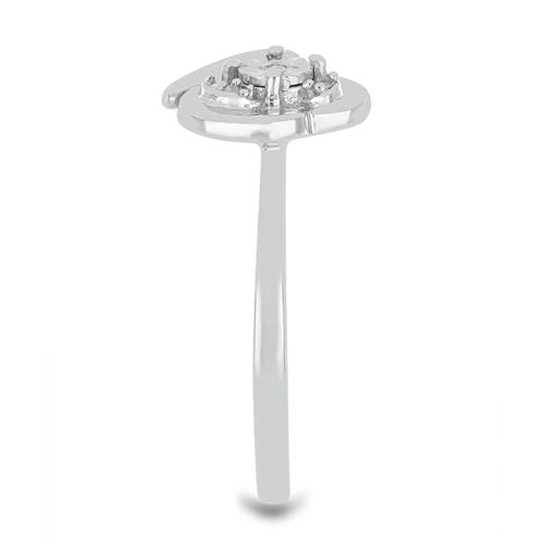 BUY 925 SILVER NATURAL WHITE DIAMOND GEMSTONE UNIQUE RING 